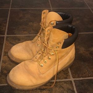 Tan Timberland boots ankle work hiking leather 12